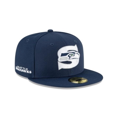 Sapca New Era Seattle Seahawks NFL Logo Mix 59FIFTY Fitted - Albastri